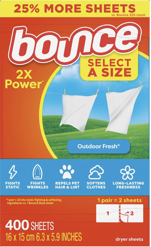 Bounce Outdoor Fresh Dryer Sheets (400 Sheets)